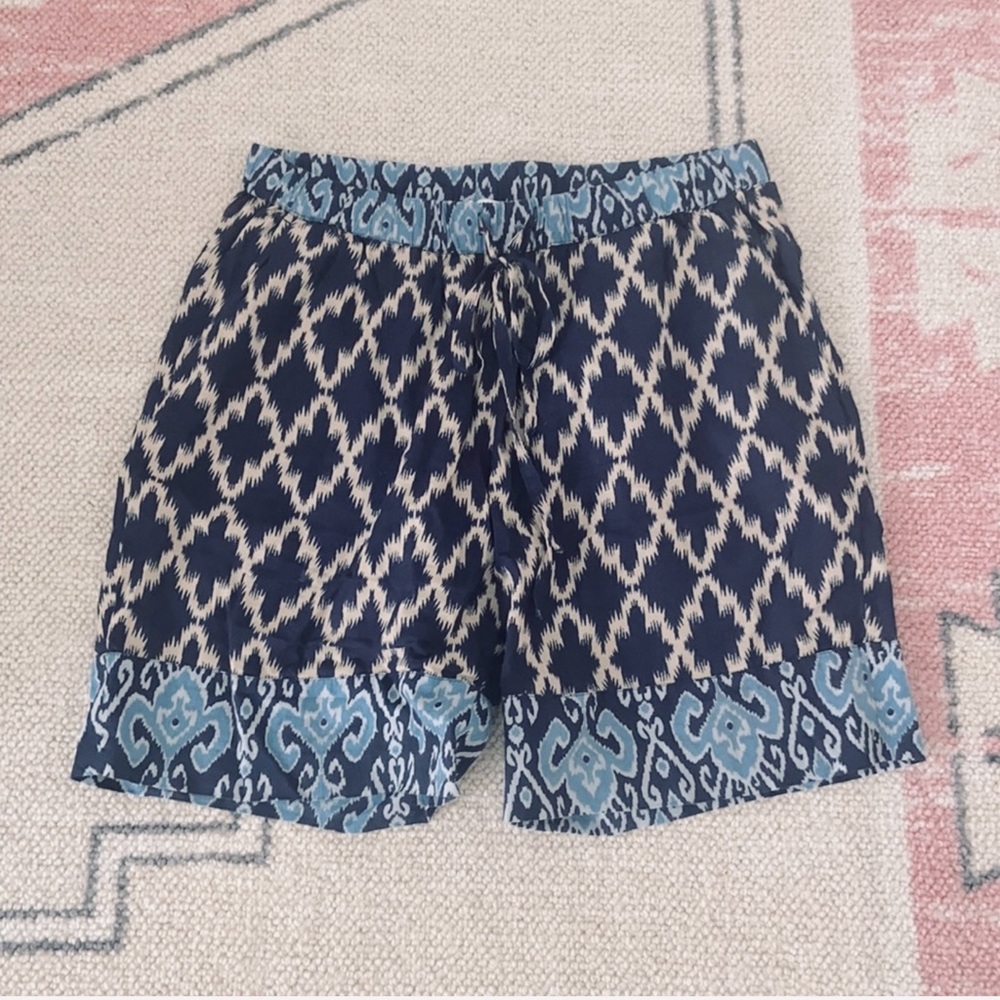 Sundance Pacifica Blue Ethnic Ikat Print